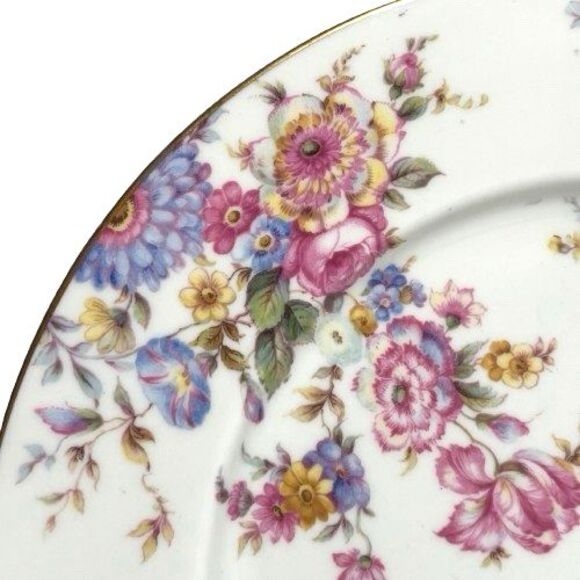 Set of 4 Castleton SUNNYBROOKE Floral Chintz Bone China 10.5" Dinner Plates, USA - Picture 11 of 12